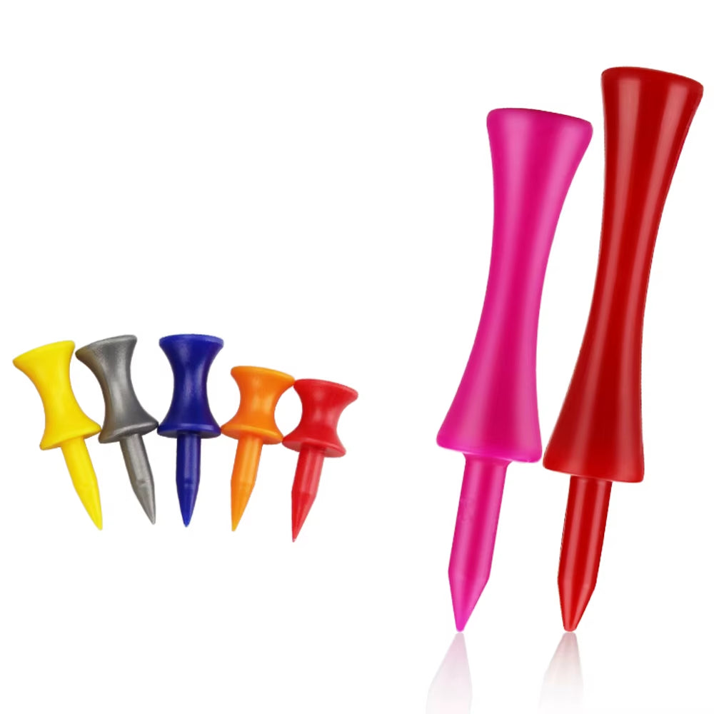 Plastic Golf Tee Pack 50 Pcs Step down Golf Tees Colorful for All over Sized Driver Irons Hybrids Longer Distance Drop Ship